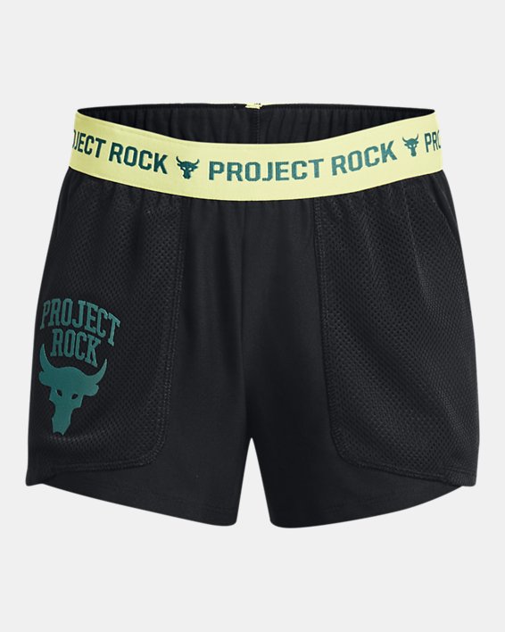 กางเกงขาสั้น Project Rock Play Up สำหรับเด็กผู้หญิง in Black image number 0